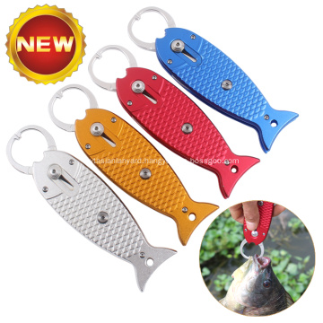 Portable  Aluminum Fishing Lip Gripper with Lanyard